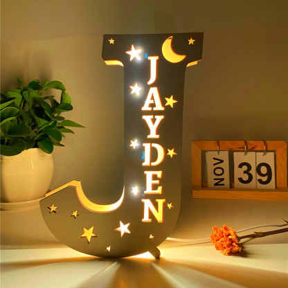  Custom Name Light, Custom Wooden Night Light Living Room Letter Lamp Wall Decor Name Light-babyanimal
