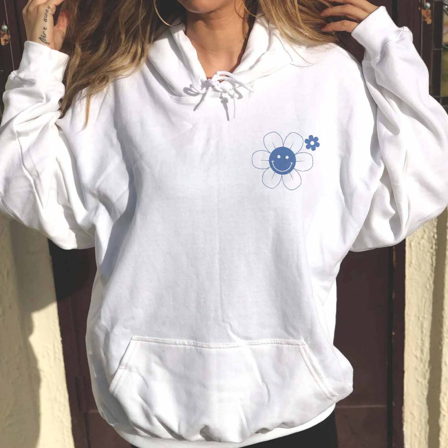 10 Reasons To Smile Positive Print Casual Hoodie