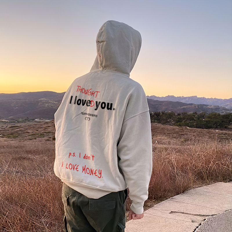 I Thought I Loved You Print Hoodie