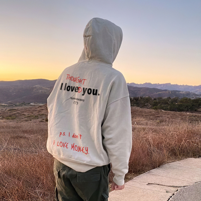 I Thought I Loved You Print Hoodie