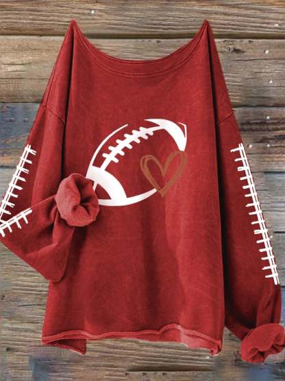 🔥🔥Women's Football Lover Casual Long-Sleeve T-Shirt