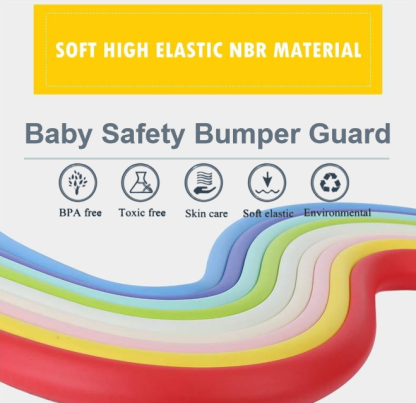 Baby Safety Bumper Guard 6.5 Ft M2cbridge L Shape Extra Thick Furniture Table Edge Protectors Foam 