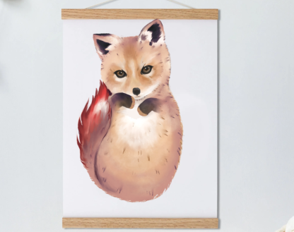 [Copy]Baby Fox, Baby Gift and Pets Gift Personalized,, Footprint Set, Mural Baby & Children's Room Decor Animals, Fox Baby Gift