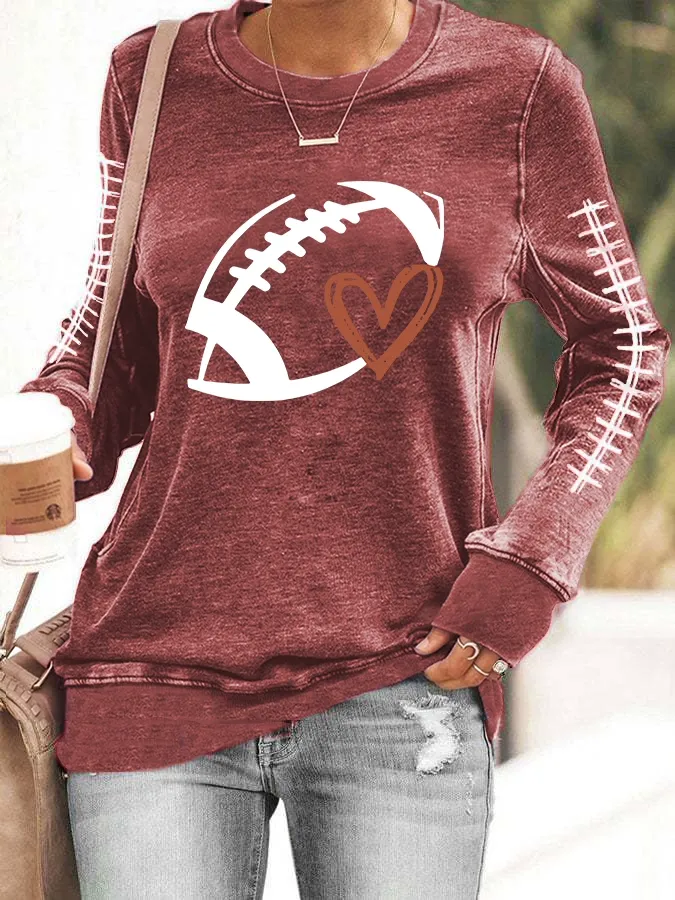 🔥Over $49 Save 5% OFF🔥Women's Gameday Football Lover Casual Sweatshirt
