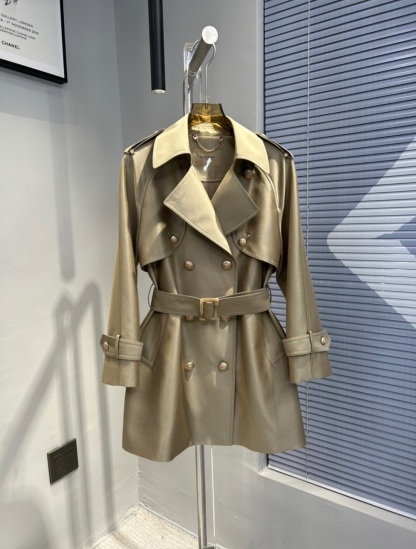 2023 Spring New Double-breasted High-end Women's Trench Coat