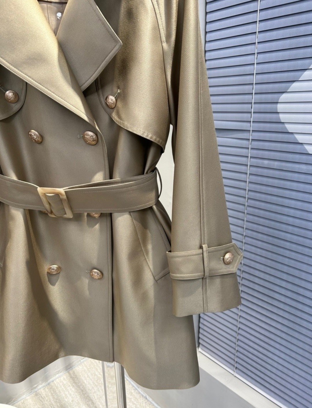 2023 Spring New Double-breasted High-end Women's Trench Coat