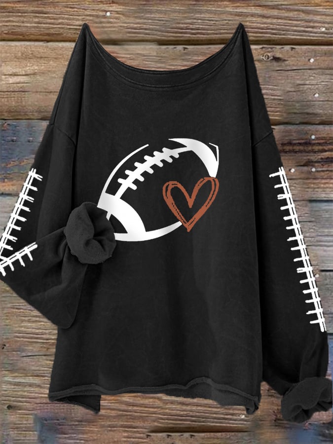 🔥🔥Women's Football Lover Casual Long-Sleeve T-Shirt