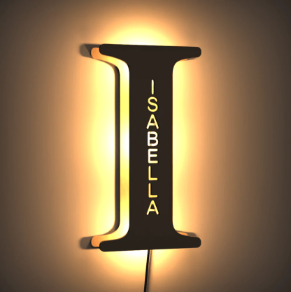  Custom Name Light, Custom Wooden Night Light Living Room Letter Lamp Wall Decor Name Light-babyanimal