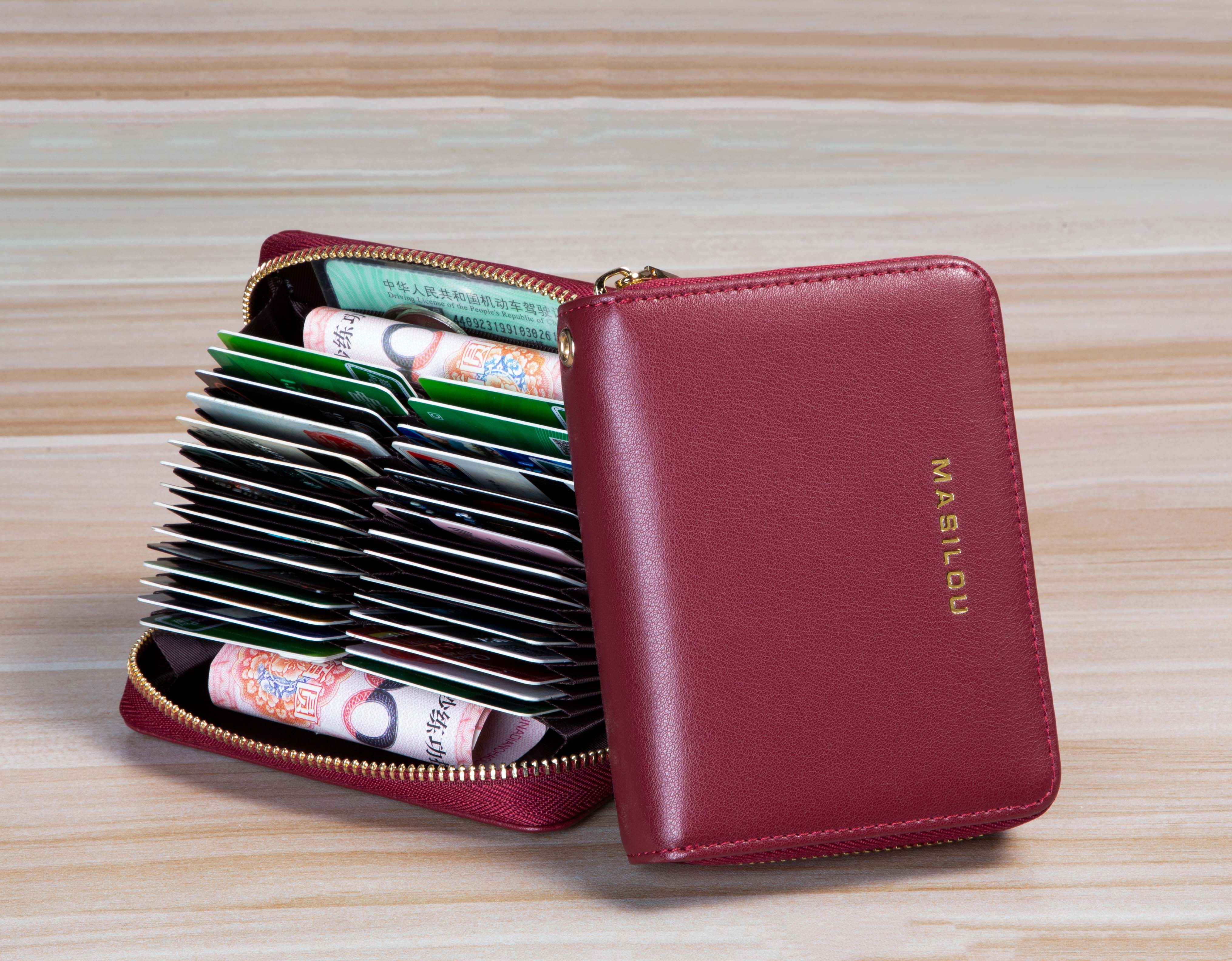 Leather Zipper Coin Pocket Wallet(Anti-theft Brush)-babyanimal