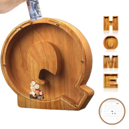 Piggy Bank👪 Wood Gift For Kids-babyanimal