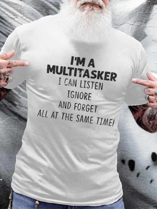 I'm A Multitasker Printed Men's T-shirt