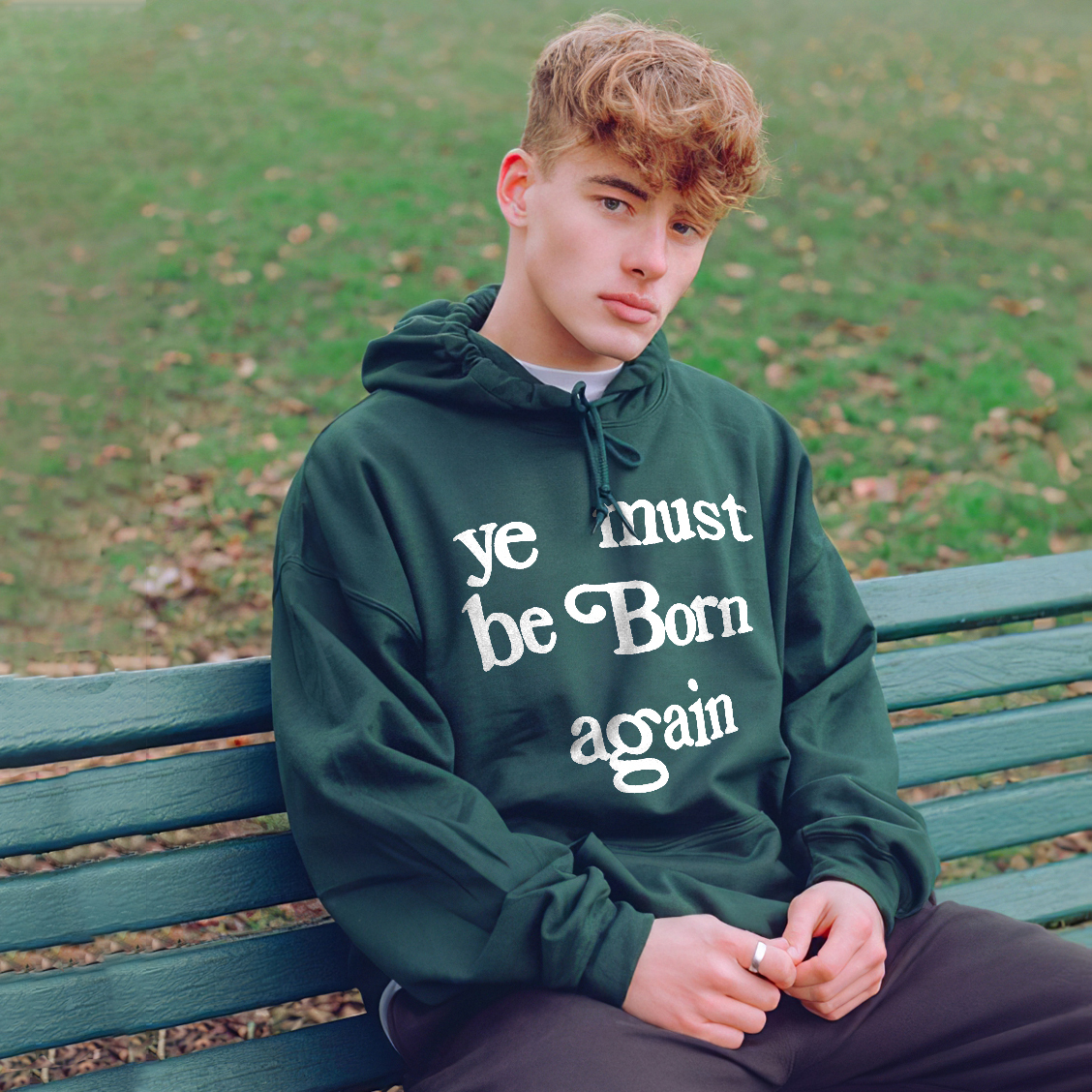 Ye Must Be Born Again Print Hoodie
