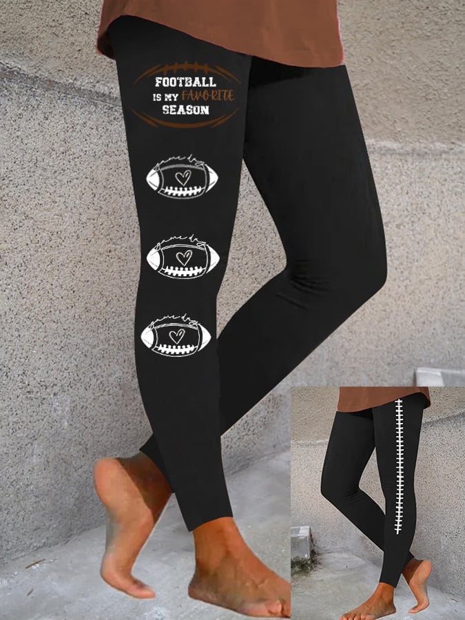 🔥🔥Women's Football Gameday Print Yoga Leggings