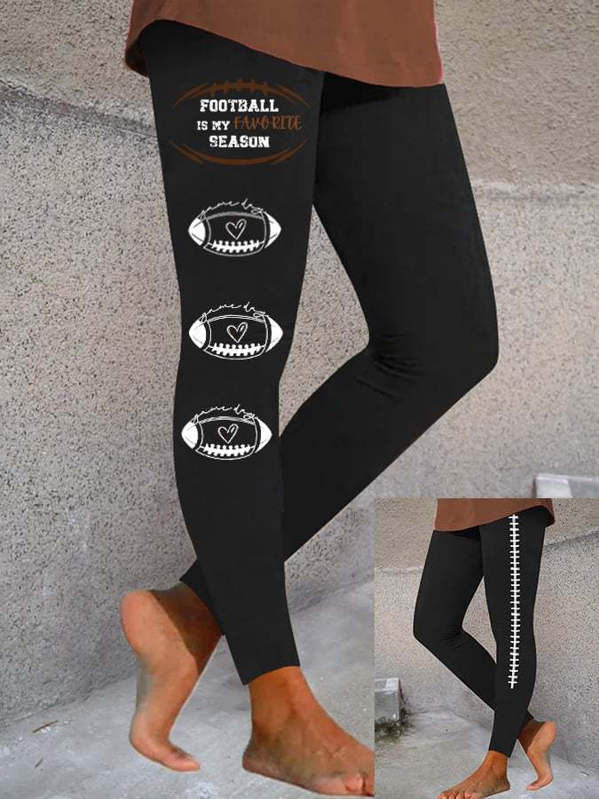 🔥🔥Women's Football Gameday Print Yoga Leggings