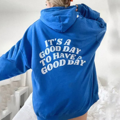 Letter Print Long Sleeve Casual Hoodie