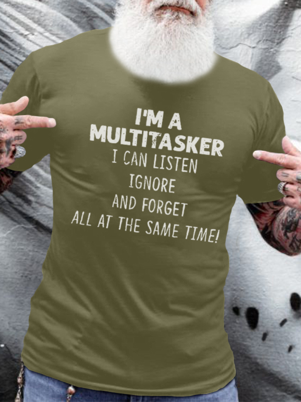 I'm A Multitasker Printed Men's T-shirt