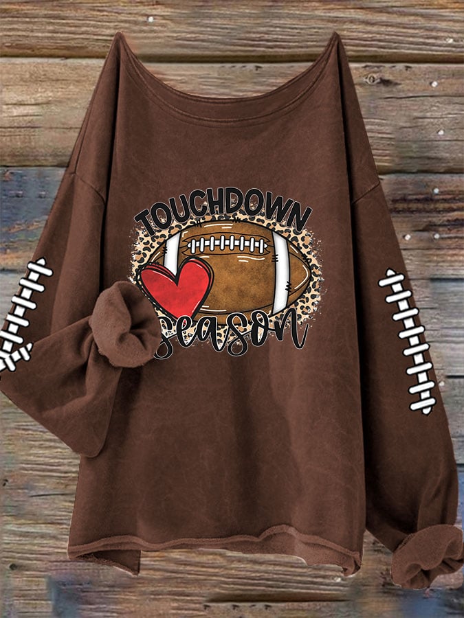 🔥🔥Women's Football Lover Touchdown Season Casual Long-Sleeve T-Shirt