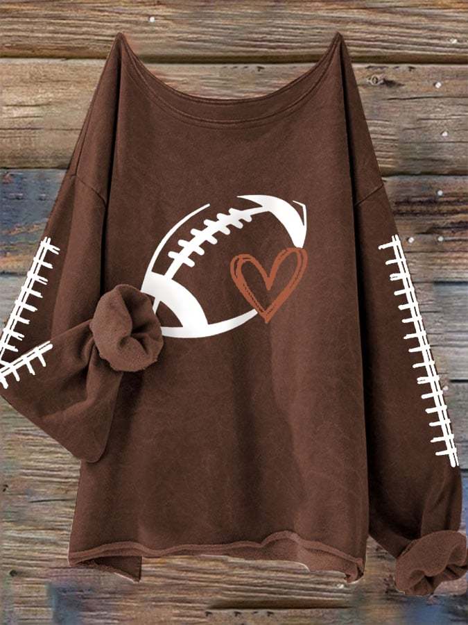 🔥🔥Women's Football Lover Casual Long-Sleeve T-Shirt