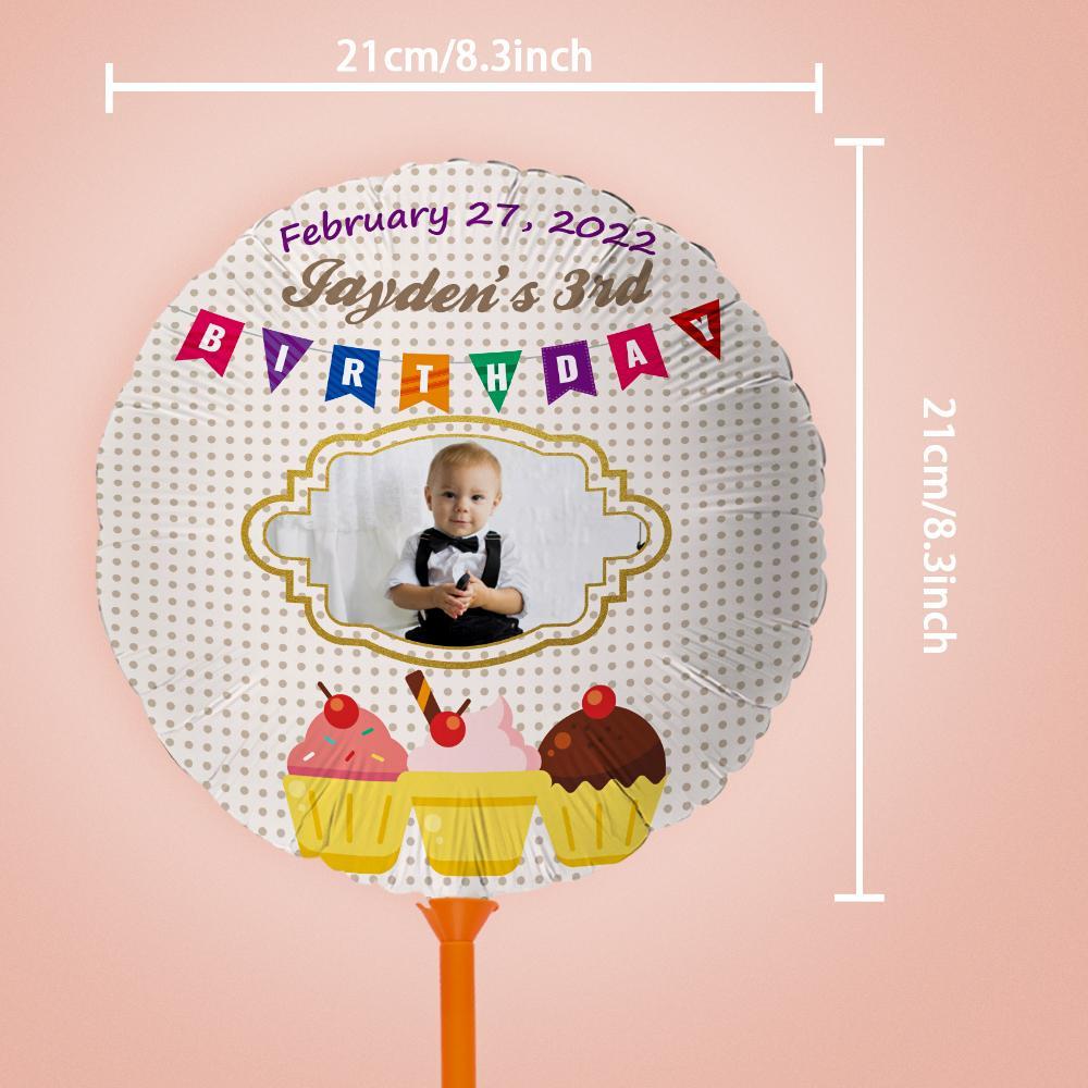 Custom Photo Happy Birthday Balloons for Baby Shower Birthday Party Decoration Supplies-babyanimal
