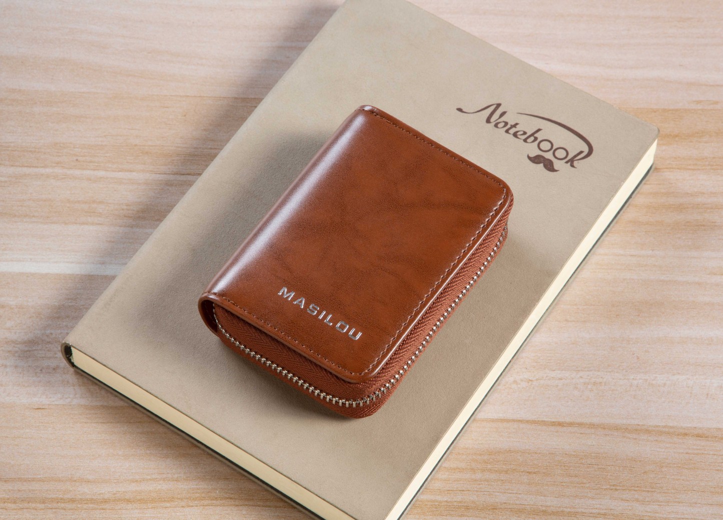 Leather Zipper Coin Pocket Wallet(Anti-theft Brush)-babyanimal