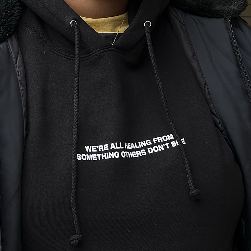 Let's Be Nicer To Each Other We're All Trying Our Best Print Hoodie