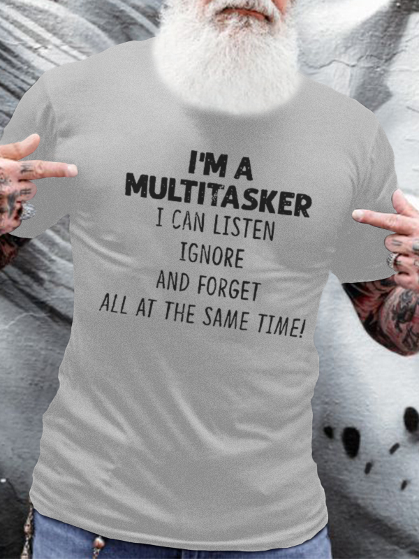 I'm A Multitasker Printed Men's T-shirt