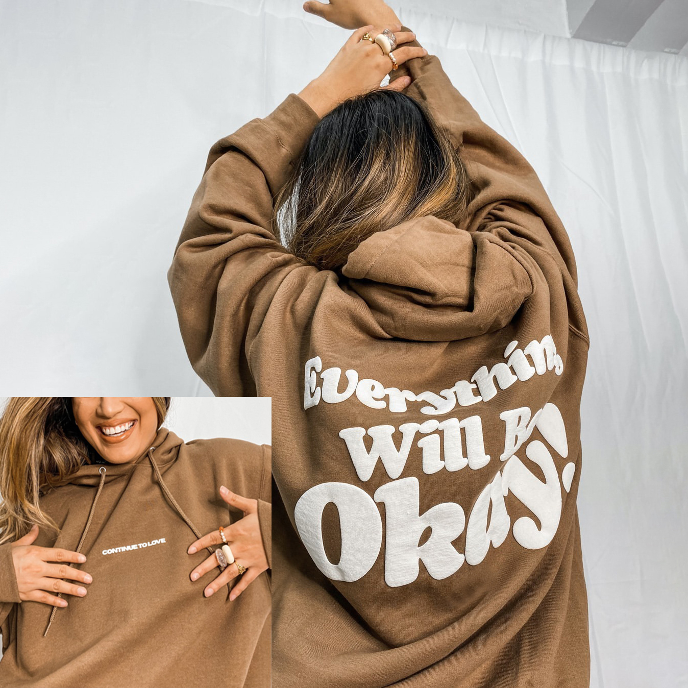 Everything Will Be Okay Print Hoodie