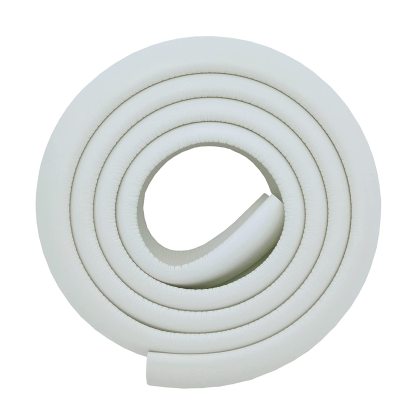 M2cbridge L Shape Extra Thick Furniture Table Edge Protectors Foam Baby Safety Bumper Guard 6.5 Ft (Off White with 4 Corners)