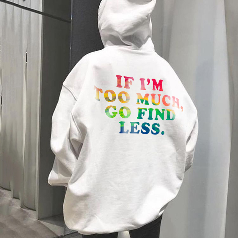 Rainbow Letter Print Long Sleeve Hoodie