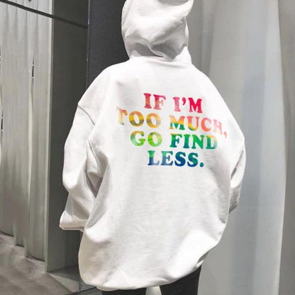 Rainbow Letter Print Long Sleeve Hoodie