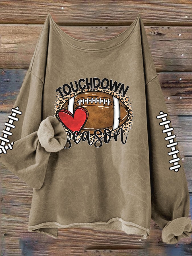 🔥🔥Women's Football Lover Touchdown Season Casual Long-Sleeve T-Shirt