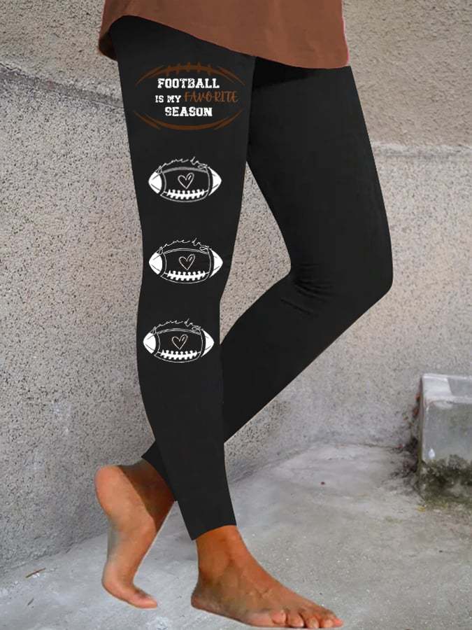 🔥🔥Women's Football Gameday Print Yoga Leggings