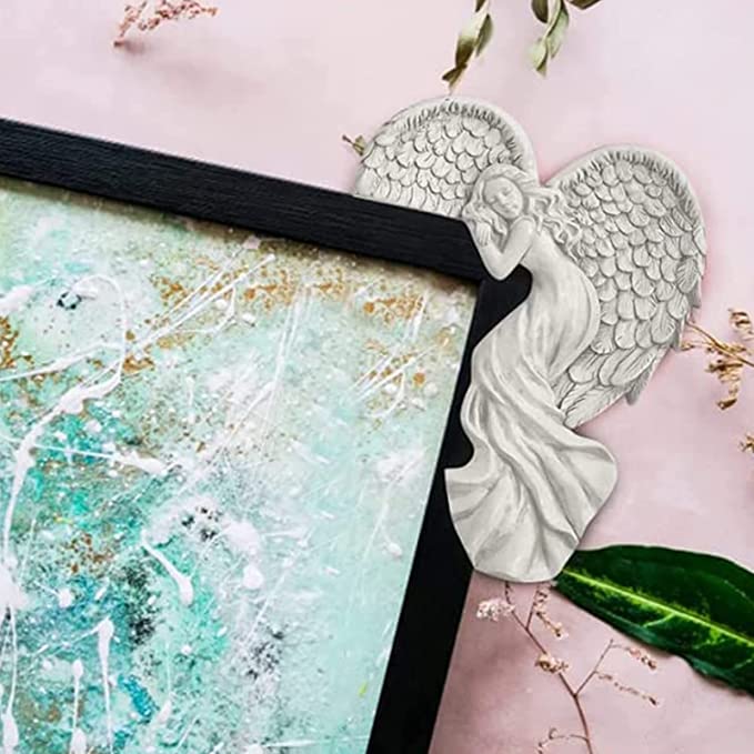 2023 New Door Frame Angel Decor Statues Ornaments with Heart-Shaped Wings Sculpture