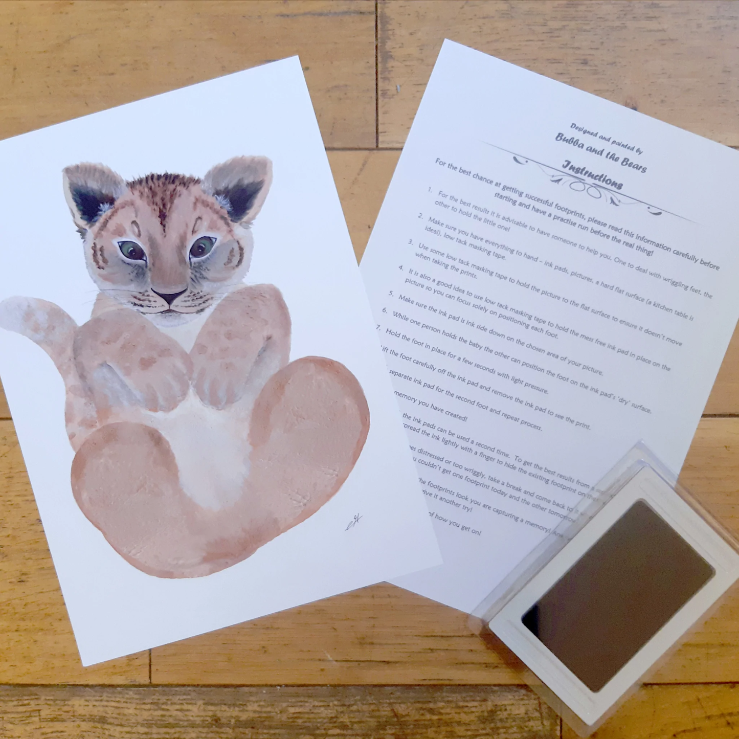 Tiger, Baby Gift and Pets Gift Personalized,, Footprint Set, Mural Baby & Children's Room Animals, Tiger🐯-babyanimal