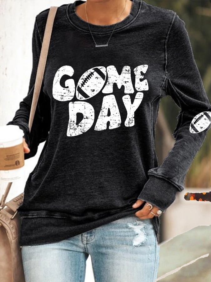 🔥🔥Women's Football Game Day Print Sweatshirt
