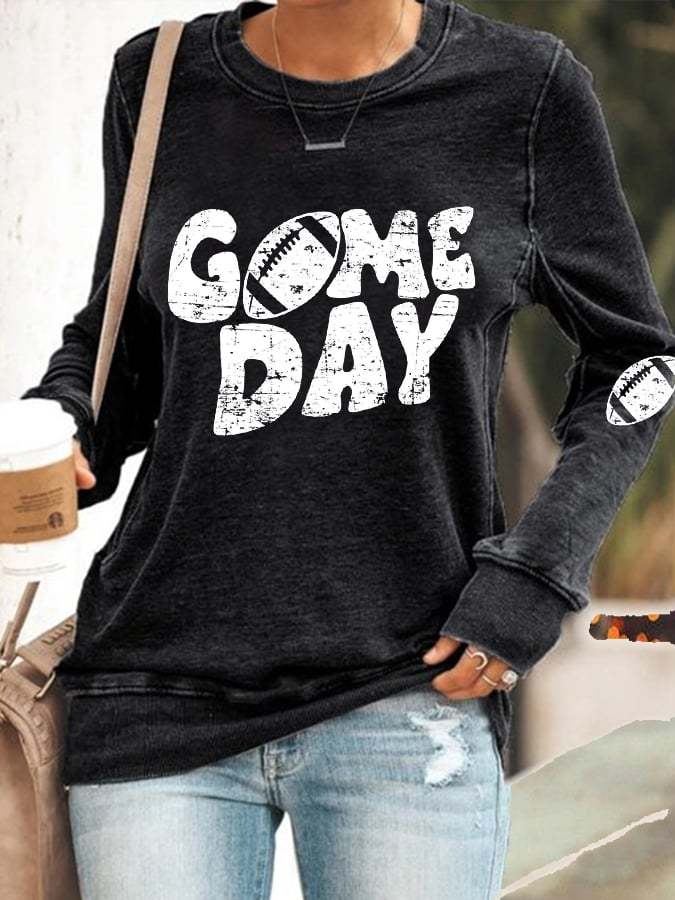 🔥🔥Women's Football Game Day Print Sweatshirt