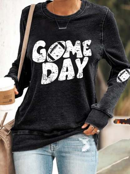 🔥🔥Women's Football Game Day Print Sweatshirt