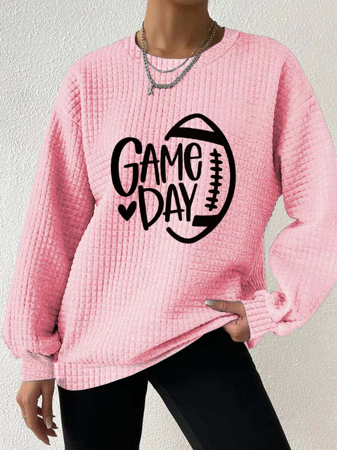 🔥🔥Women's Game Day Football Print Casual Sweatshirt