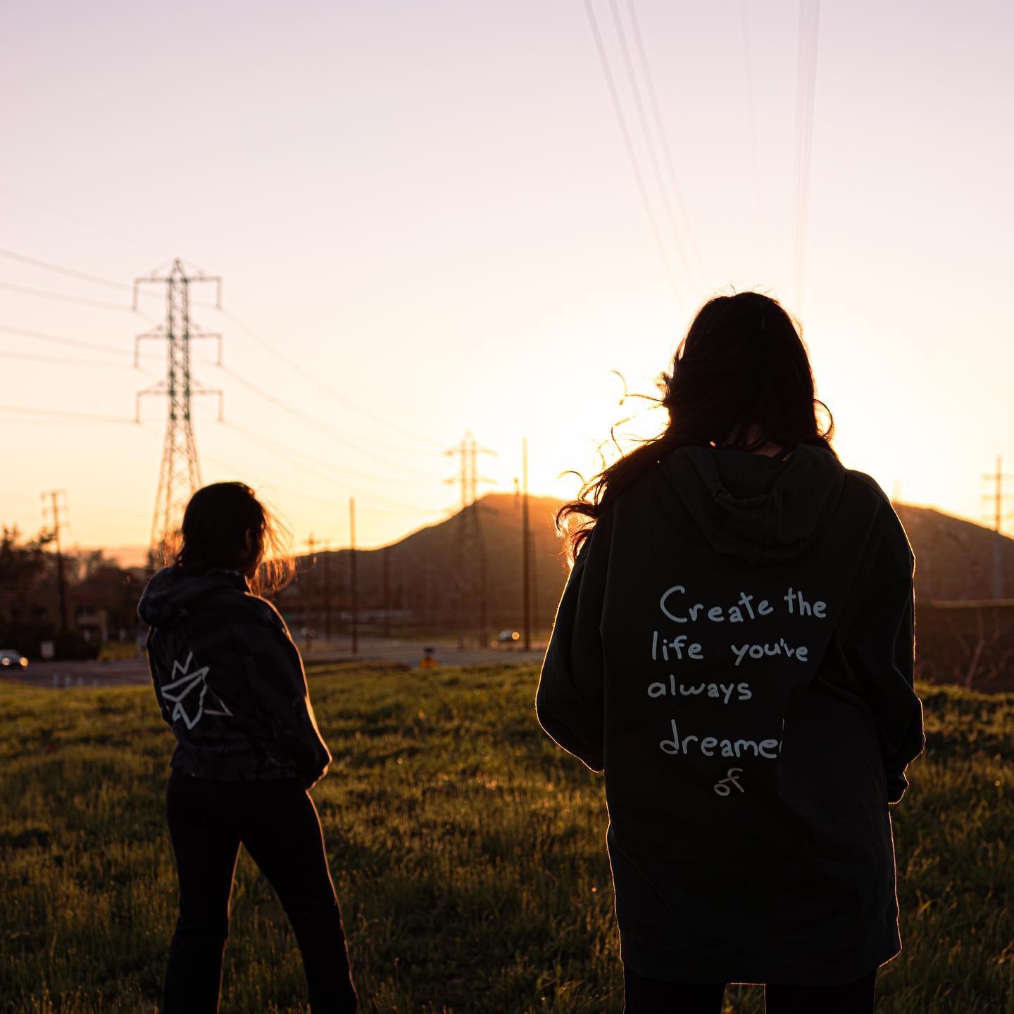 ‘’Create the life you’ve always dreamed of ” Print Loose Hoodie