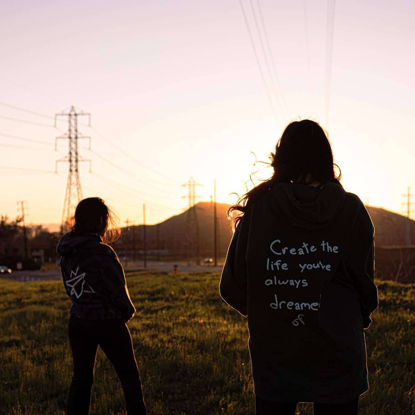 ‘’Create the life you’ve always dreamed of ” Print Loose Hoodie