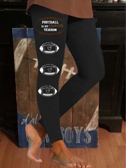 🔥🔥Women's Football Gameday Print Yoga Leggings