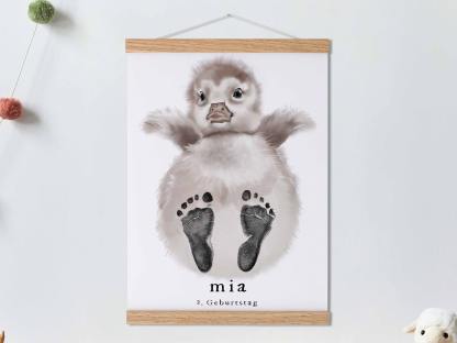 Cute Duck, Baby Gift and Pets Gift Personalized,, Footprint Set, Mural Baby & Children's Room Animals, Duck-babyanimal