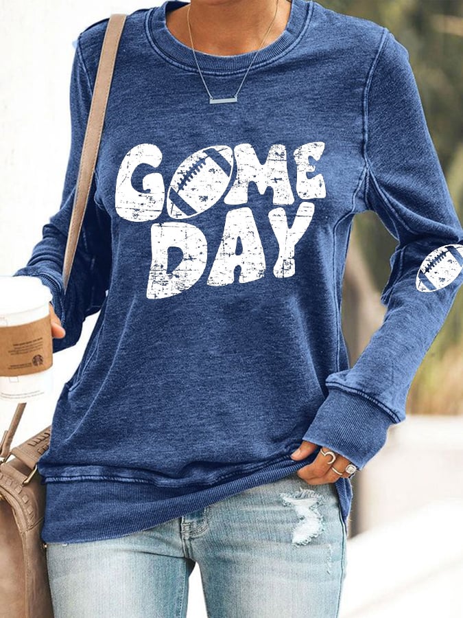 🔥🔥Women's Football Game Day Print Sweatshirt