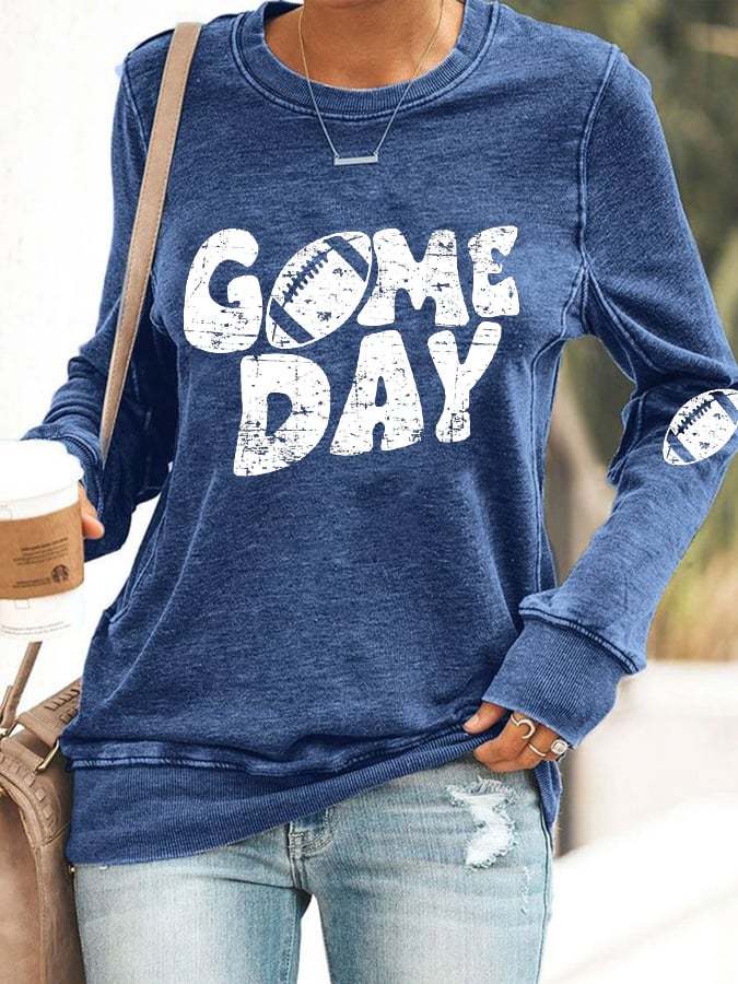 🔥🔥Women's Football Game Day Print Sweatshirt