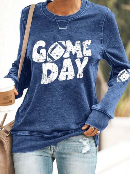 🔥🔥Women's Football Game Day Print Sweatshirt