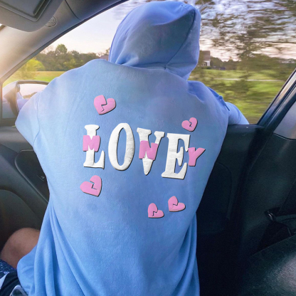 Puff Print Love Is Broken Loose Hoodie