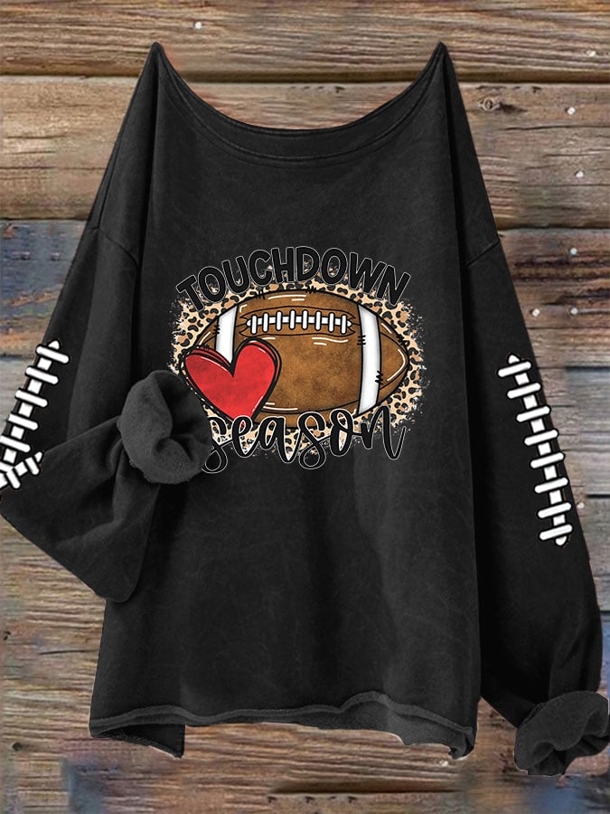 🔥🔥Women's Football Lover Touchdown Season Casual Long-Sleeve T-Shirt