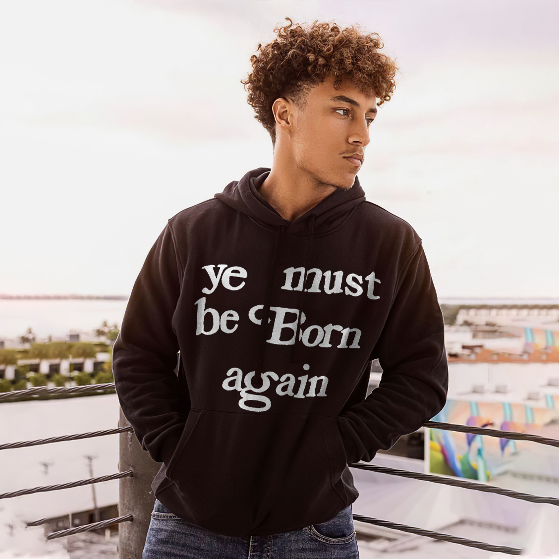 Ye Must Be Born Again Print Hoodie