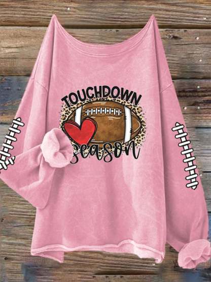 🔥🔥Women's Football Lover Touchdown Season Casual Long-Sleeve T-Shirt