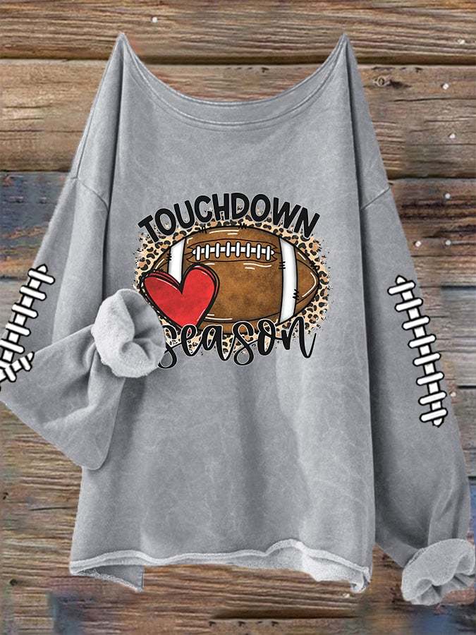 🔥🔥Women's Football Lover Touchdown Season Casual Long-Sleeve T-Shirt